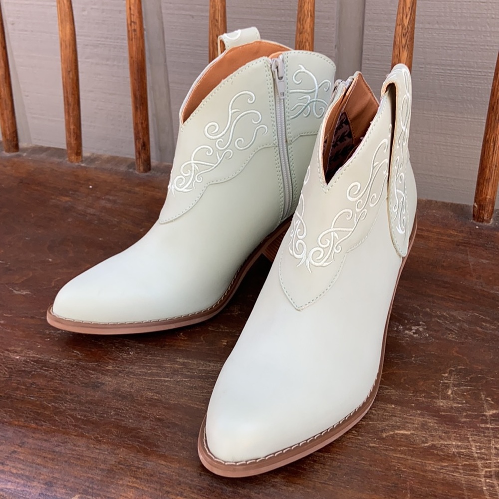 New Code West Mint pastel Western cowboy Boots - Picture 6 of 8